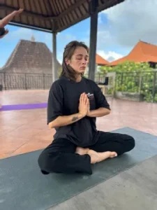 Poolside wellness activity